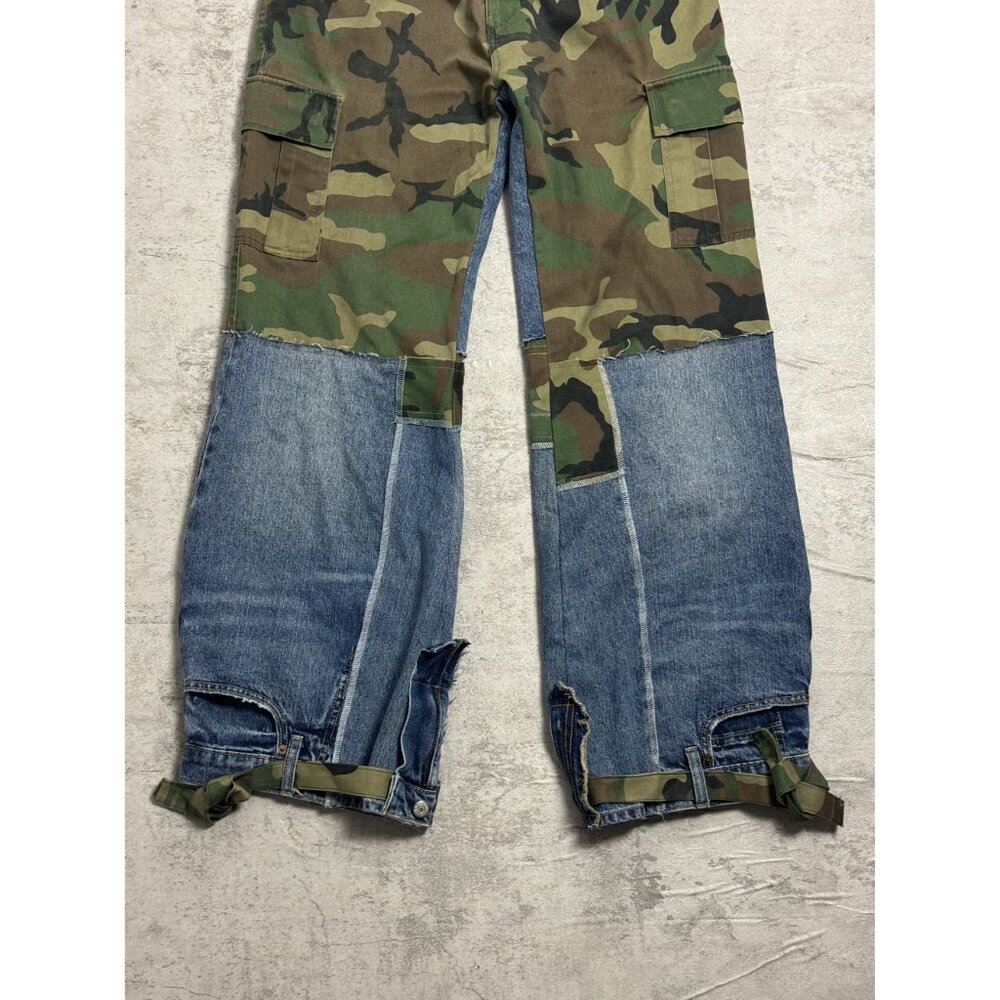 M Denim & Camo Rework Jacket & Cargo Pants Set - Picture 5 of 8